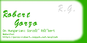 robert gorzo business card